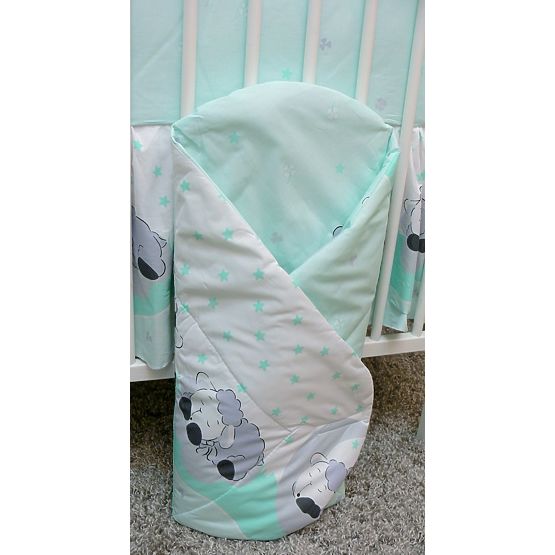 Bedding set to cribs 135x100 cm Lamb mint