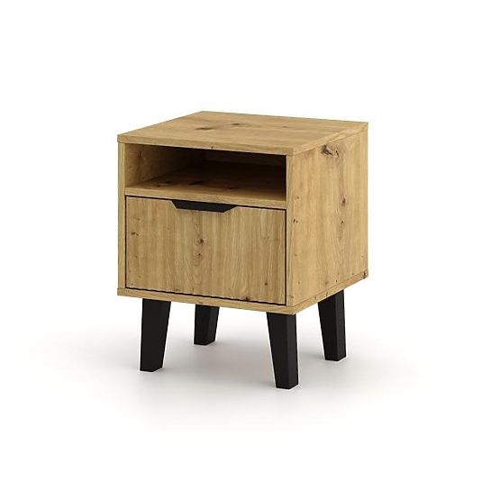Bedside Table Scandi 1S SLIM ARTISAN OAK