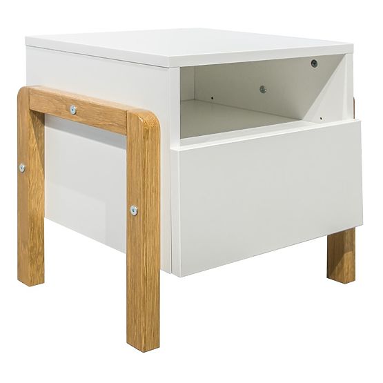 Bedside table Viktor - white