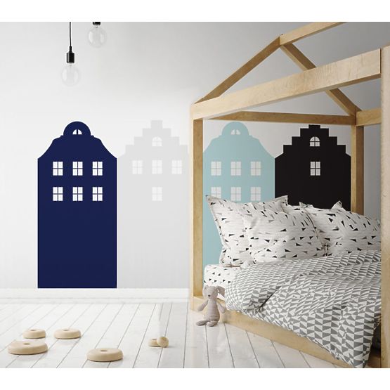 Behind the bed decoration DEKORNIK - Amsterdam blue