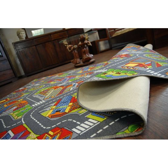 Children's carpet BIG CITY - gray
