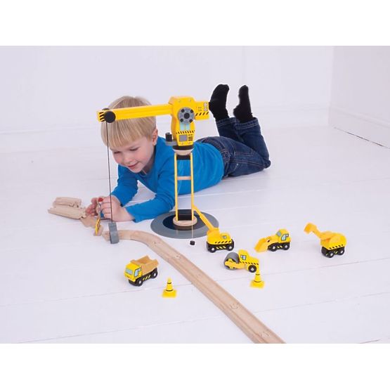 Big construction set with crane