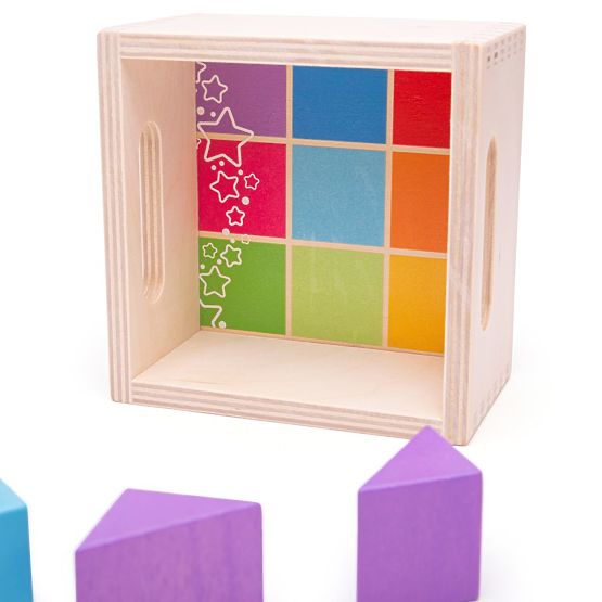 Bigjigs Baby First Wooden Blocks Set of 17 Pieces