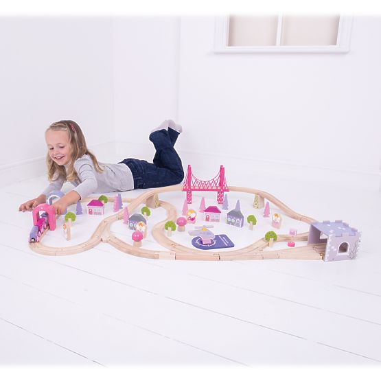 Bigjigs Rail Big wooden princess train track