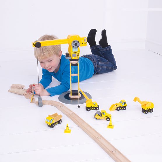 Bigjigs Rail Crane and construction machinery
