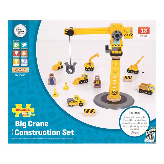 Bigjigs Rail Crane and construction machinery