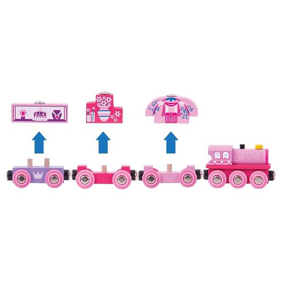 Bigjigs Rail Train for princesses + 3 tracks