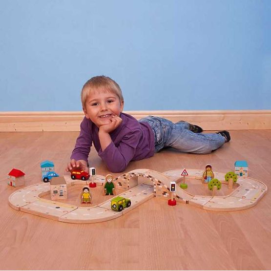 Bigjigs Rail Wooden figure eight car track