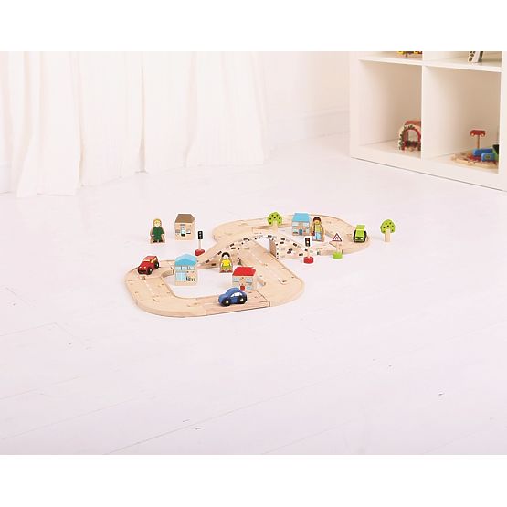 Bigjigs Rail Wooden figure eight car track