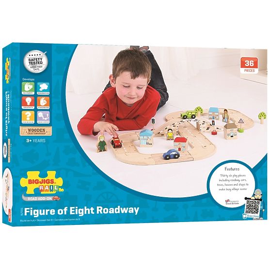 Bigjigs Rail Wooden figure eight car track