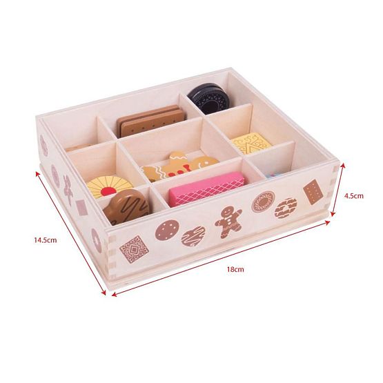 Bigjigs Toys Box with wooden biscuits
