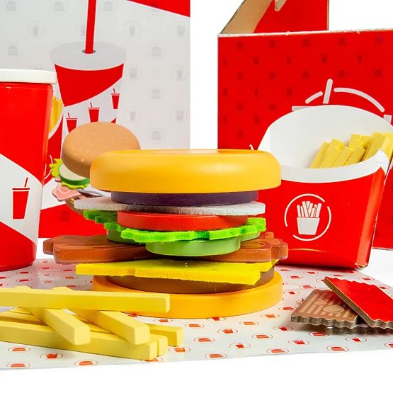 Bigjigs Toys Burger and Fries Set