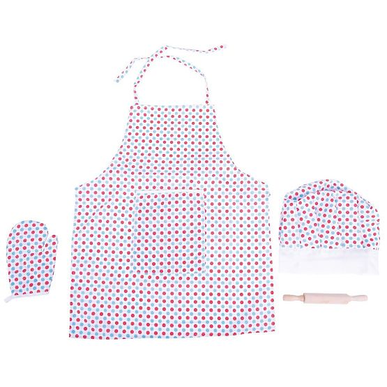Bigjigs Toys Chef Set with Polka Dot Apron