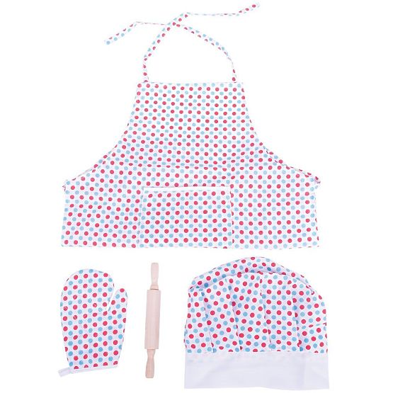 Bigjigs Toys Chef Set with Polka Dot Apron