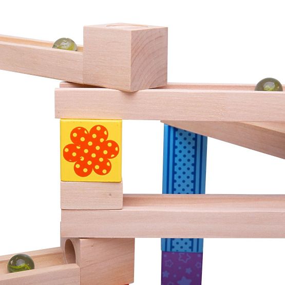 Bigjigs Toys Colorful wooden ball track
