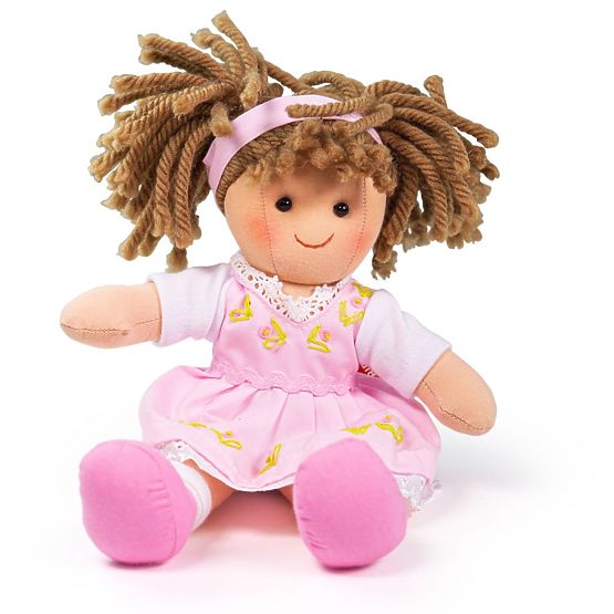 Bigjigs Toys Fabric Doll Rose 28 cm