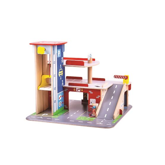Bigjigs Toys Garage with Parking Lot