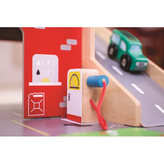 Bigjigs Toys Garage with Parking Lot