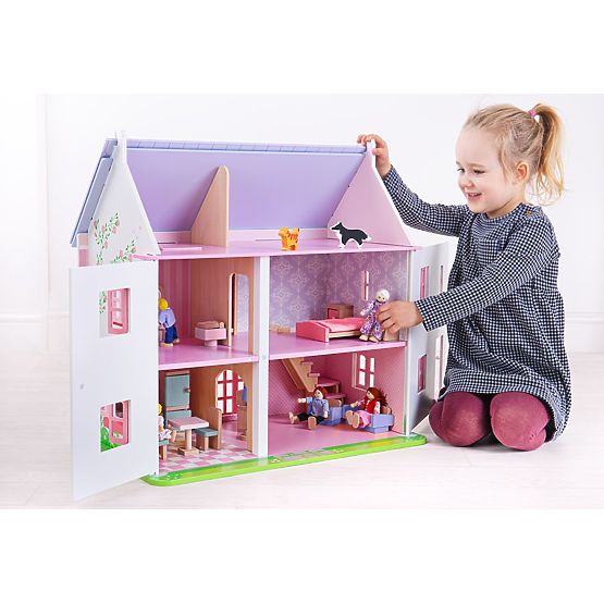 Bigjigs Toys Pink Dollhouse
