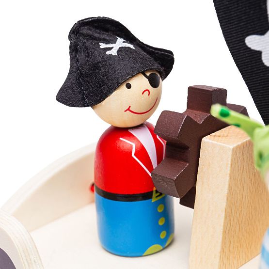 Bigjigs Toys Pirate Ship with Pirates
