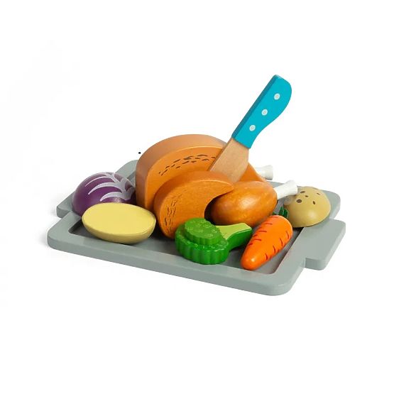 Bigjigs Toys Roast Chicken with Vegetables Set