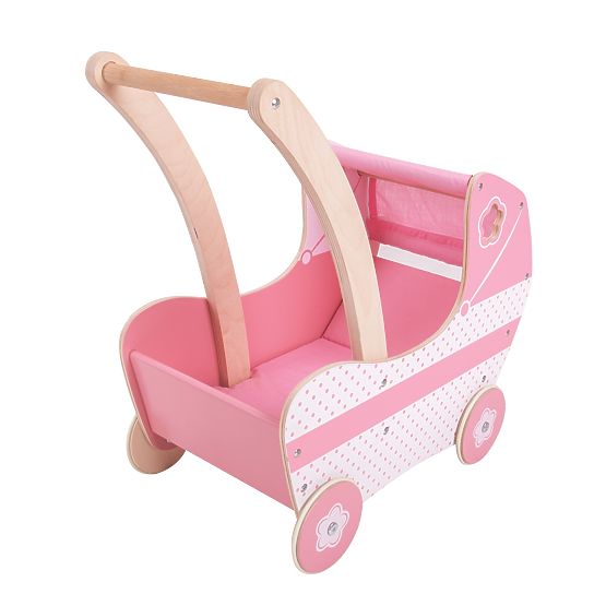 Bigjigs Toys Wooden Doll Pram