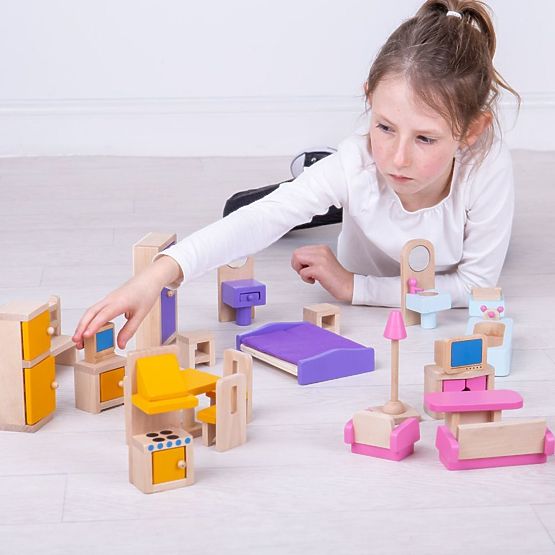 Bigjigs Toys Wooden dollhouse furniture