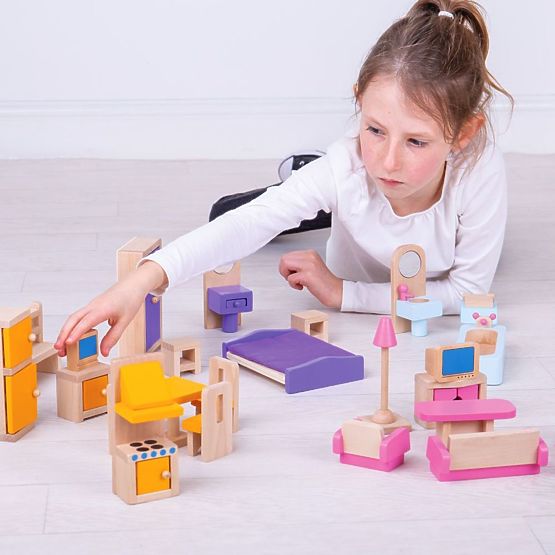 Bigjigs Toys Wooden dollhouse furniture
