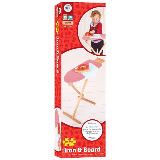Bigjigs Toys Wooden Ironing Board with Iron