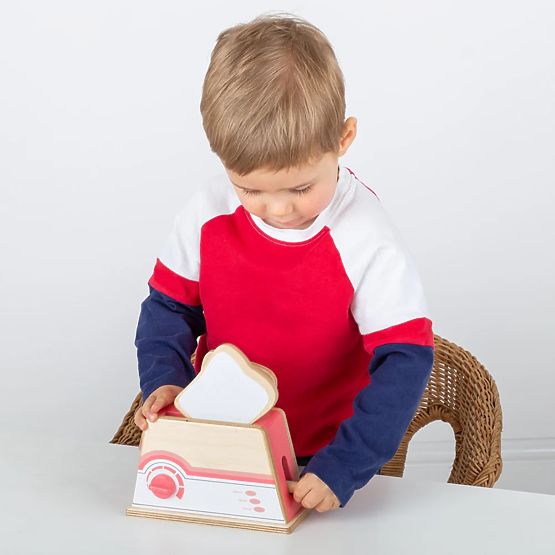 Bigjigs Toys Wooden Toaster Pink - Damaged Packaging