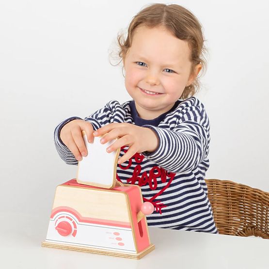 Bigjigs Toys Wooden Toaster Pink