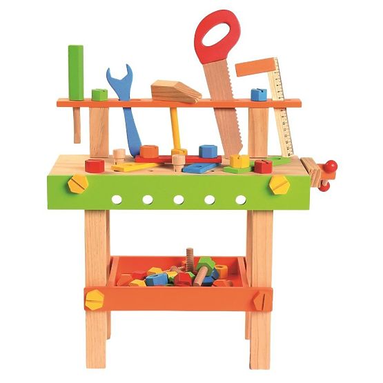 Large wooden workshop with tools