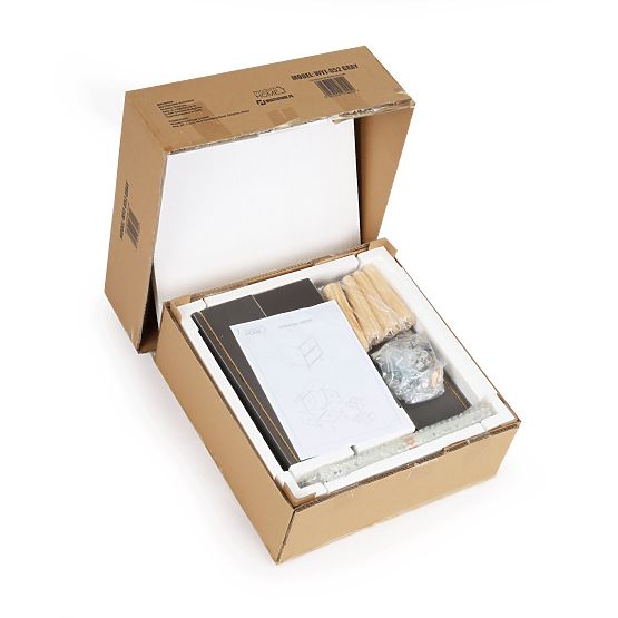 Black bedside table NORLA