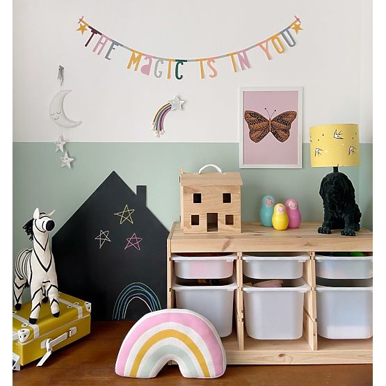 Blackboard house with chimney 100cm