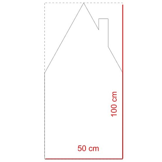 Blackboard house with chimney 100cm
