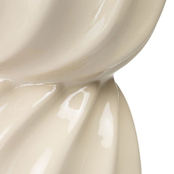 Bloom Side Table 35 cm, Beige, Glossy