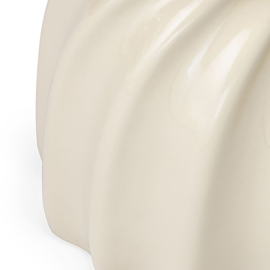 Bloom Side Table 35 cm, Beige, Glossy
