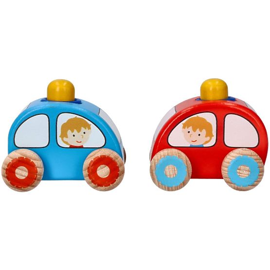 Blue Car with Horn