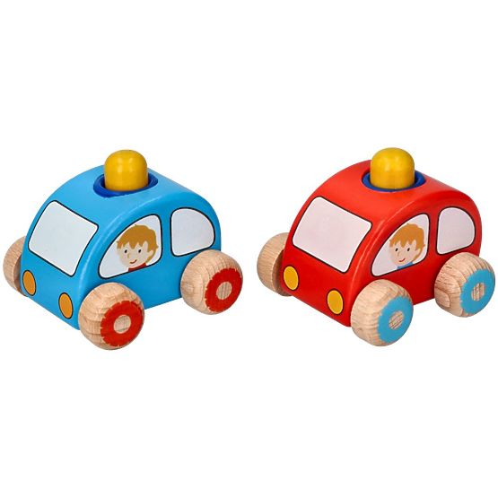 Blue Car with Horn