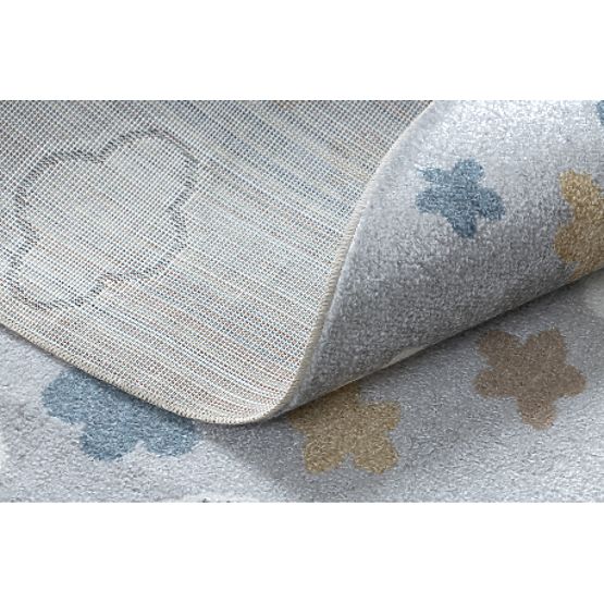 BONO 8437 Carpet Circle Clouds, Sky, Light Gray / Cream