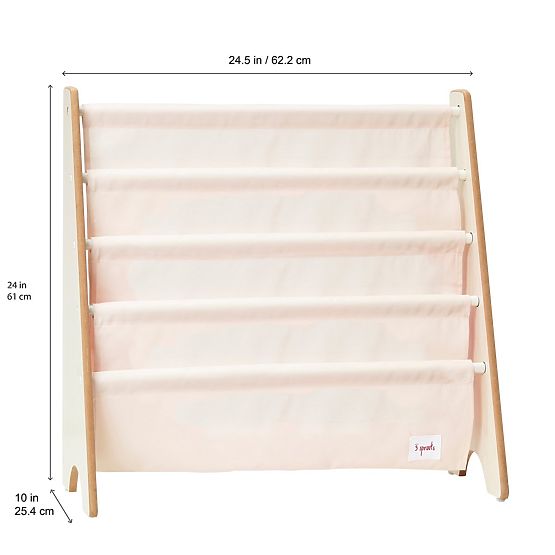 3 SPROUTS Book Rack - Pink Elephant
