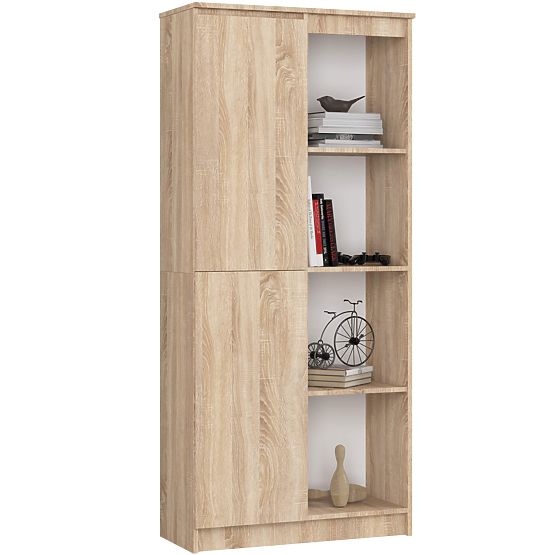BOOKCASE R80 1D 4P CLP OAK SONOMA