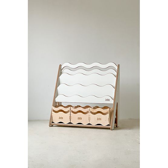 Bookshelf and Toy Shelf WAVE M - White