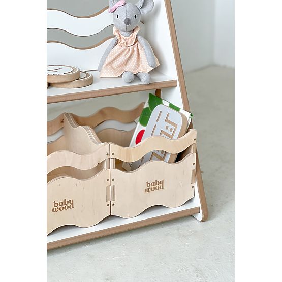 Bookshelf and Toy Shelf WAVE M - White