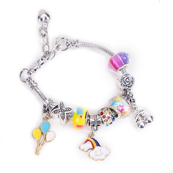 Bracelet, Necklace, Pendant, Bead Making Set 66 Elements + Organizer and Bag