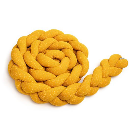 Braid mantinel 360 cm - mustard with dots