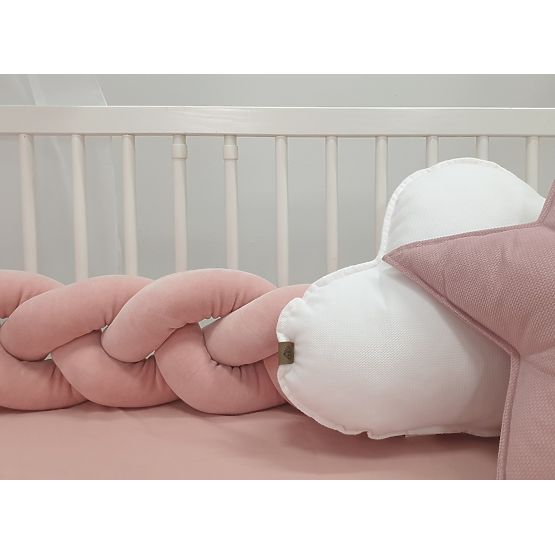 Braided guardrail 240 cm - old pink