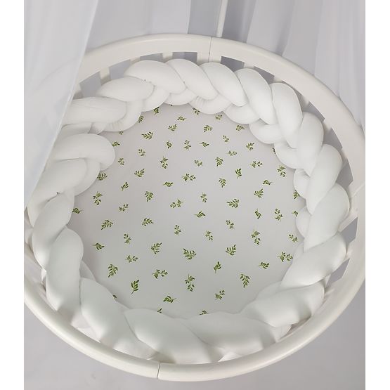 Braided guardrail 240 cm - white