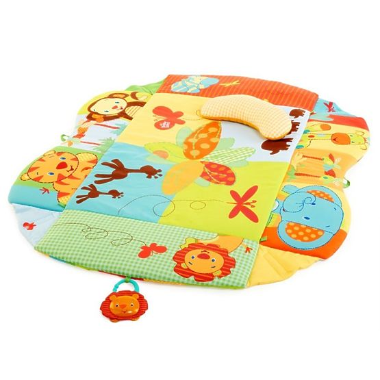 Bright Starts Swingin' Safari Play Place Activity Play Mat with a Toy Arch