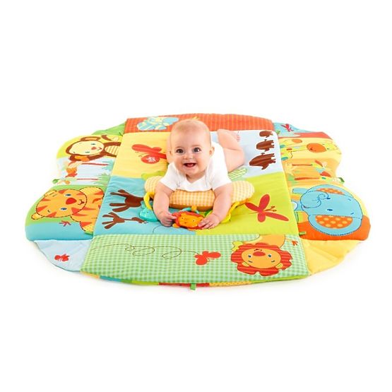 Bright Starts Swingin' Safari Play Place Activity Play Mat with a Toy Arch